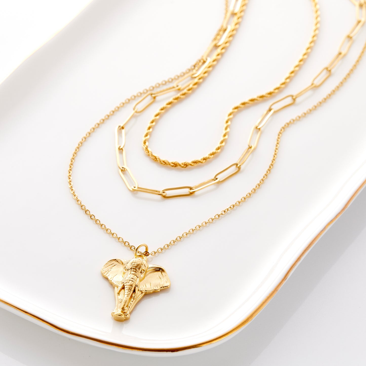 Layers of Love Elephant Necklace