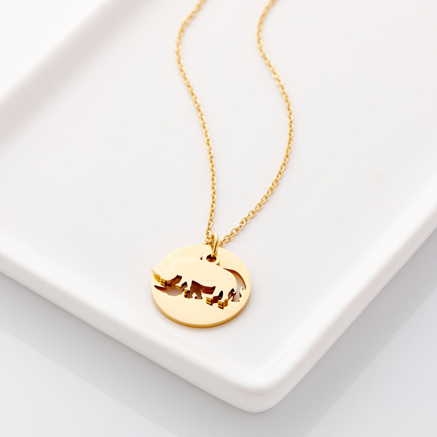 Puzzle of Life Rhino Necklace